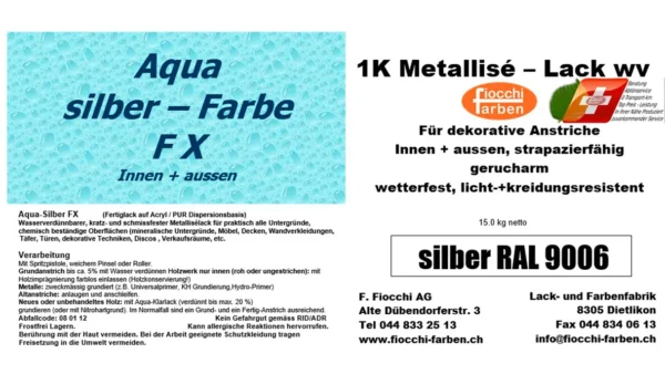 Aqua-Silber FX Acryl-Lack