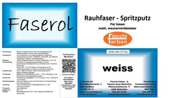 Faserol Rauhfaser-Spritzputz