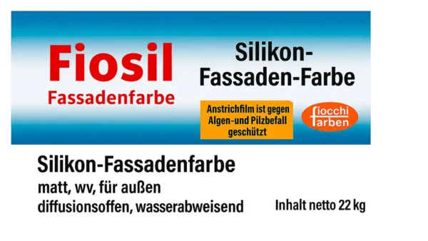 Fiosil_Fassadenfarbe_Algizid Fiosil Fassadenfarbe mit Algicide-Zusatz